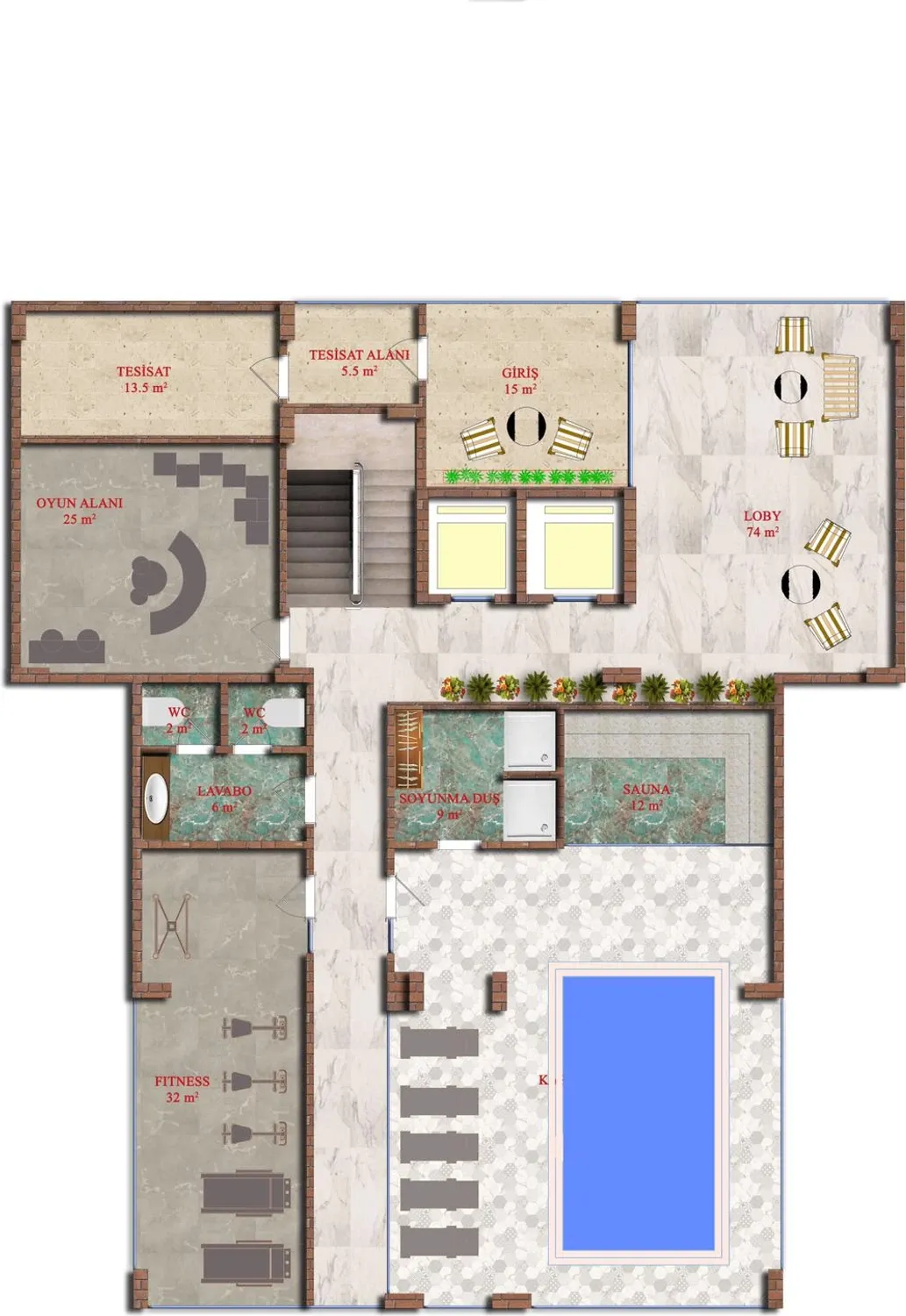 Ground floor floor plan, Çarşı 1